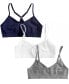 ფოტო #1 პროდუქტის 3-Pk. Seamless Crop Bras, Little & Big Girls