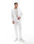 Фото #2 товара ASOS DESIGN regular suit jacket in white waffle texture