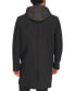 Men's Removable Hood Button Car Coat