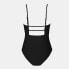 Фото #3 товара Women's Shirred Strappy Cutout One Piece Swimsuit - Cupshe-XS-Black