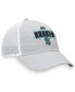 ფოტო #3 პროდუქტის Men's Heather Gray, White Seattle Kraken Team Trucker Snapback Hat