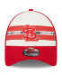 Фото #3 товара Men's White, Red St. Louis Cardinals Team Stripe Trucker 9Forty Snapback Hat