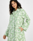 Фото #4 товара Flower Show Women's Long A-Line Printed Raincoat, Created for Macy's