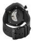 ფოტო #3 პროდუქტის Men's Canal Street Chrono Swiss Automatic Italian Black Leather Strap Watch 48mm