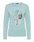 100% Cotton Long Sleeve Embellished Placement Print T-Shirt