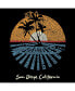 Фото #2 товара Cities in San Diego Men's Raglan Word Art T-shirt