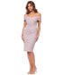 Фото #1 товара Women's Galaxy Off-The-Shoulder Glitter Dress