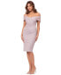 Women's Galaxy Off-The-Shoulder Glitter Dress blush/silver, 12 - фото #1