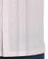 ფოტო #3 პროდუქტის Men's Linen Blend Tri-Color Panel Short Sleeve Button-Down Shirt