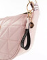 Фото #3 товара River Island Soft quilted cross body bag in pink - medium