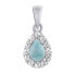 Серьги Brilio Silver Heart EA467Y silver, clear, turquoise - фото #3