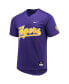 Men's and Women's Purple LSU Tigers Two-Button Replica Softball Jersey