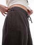 Topshop Petite pull on wide leg trouser in charcoal 40 - фото #9