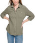 Фото #1 товара Petite Cotton Button-Front Roll-Sleeve Shirt