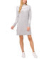 Фото #1 товара Women's Fair Isle Long-Sleeve Sweater Dress