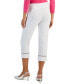 Women's Woven Lace-Trim Capri Pull-On Pants, Created for Macy's