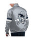 ფოტო #2 პროდუქტის Men's Silver Dallas Cowboys Home Game Satin Full-Snap Varsity Jacket