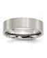 ფოტო #1 პროდუქტის Stainless Steel Brushed 6mm Flat Band Ring