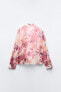 Фото #3 товара Рубашка из ткани с цветочным принтом ZARA