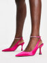 ASOS DESIGN Salvatore embellished mid heeled shoes in pink