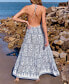 Women's Geo Print Halterneck Maxi Beach Dress