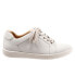 Фото #1 товара Trotters Adore T2117-115 Womens White Wide Leather Lifestyle Sneakers Shoes 12