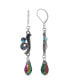 ფოტო #1 პროდუქტის Silver-Tone Ab Glass Drop Bead Earrings