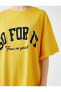 Sloganlı Oversize Spor Tişört