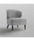 Фото #13 товара Cybele Velvet Channel Back Accent Chair with Nailhead Trim