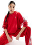 Фото #1 товара adidas Originals three stripe sweatshirt in red