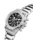 ფოტო #4 პროდუქტის Men's Multi-Function Silver-Tone Stainless Steel Watch 48mm