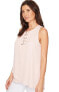 Karen Kane 169292 Womens Asymmetric Lace-Up Tank Top Solid Rose Size Small
