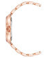 ფოტო #2 პროდუქტის Women's Link Bracelet Watch in Rose Gold-Tone with White Enamel, 36mm