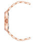 Women's Link Bracelet Watch in Rose Gold-Tone with White Enamel, 36mm