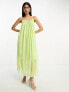 Фото #1 товара Vila floaty cami maxi dress in pastel lime green