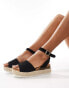 Truffle Collection flatform espadrilles in black