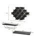 Set of 5 Wall Mount Black Wine Rack Set with Storage Shelves