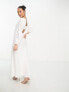 Forever New Petite long sleeve maxi dress in ivory