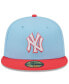 Фото #3 товара Men's Light Blue and Red New York Yankees Spring Color Two-Tone 59FIFTY Fitted Hat