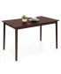 48 Inches Mid Century Dining Table for 4 with Rubber Wood Legs-Brown