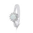 Beautiful silver ring with opal and zircons RI056W
