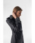 Фото #3 товара Women's Genuine Leather Trench Coat, Black