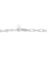 ფოტო #4 პროდუქტის Crystal Pavé Open Link Collar Necklace in Sterling Silver, 15" + 3" extender