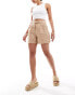 & Other Stories relaxed linen shorts in washed beige