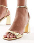 Фото #3 товара RAID Wink 2 block heeled sandals in gold