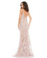 ფოტო #6 პროდუქტის Women's Floral Embellished Sleeveless Plunge Neck Gown