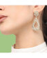 ფოტო #3 პროდუქტის Women's White Corroded Drop Earrings