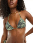 Stradivarius bikini top with twist strap in print