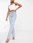 Фото #6 товара ASOS DESIGN 90s straight jeans in light blue with embelished hem