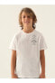 Фото #1 товара футболка для малышей Kappa Erkek Сhild 5-15 лет Кремовая